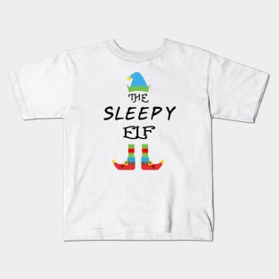 The Sleepy Elf Matching Family Group Christmas Party Kids T-Shirt